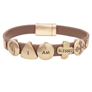 I AM BLESSED Worded Inspirational Magnetic Bracelet
